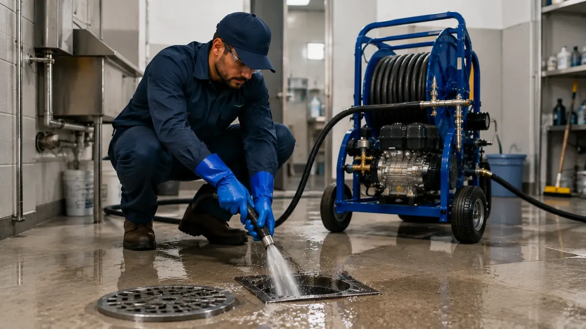 Floor Drain Hydro Jet Cleaning in San Jacinto