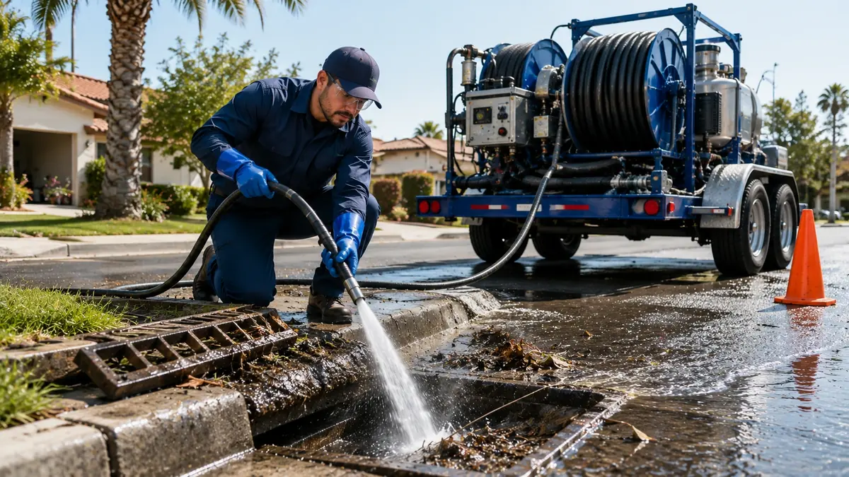 Storm Drain Hydro Jet Cleaning in San Jacinto