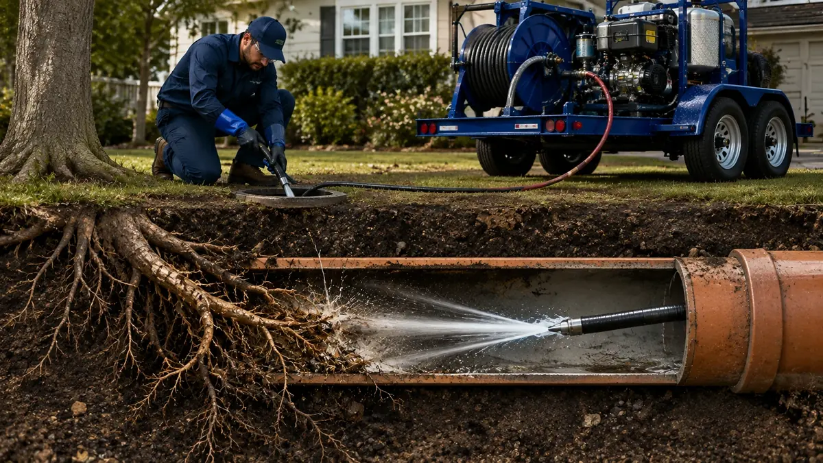 Tree Root Removal with Hydro Jetting in San Jacinto